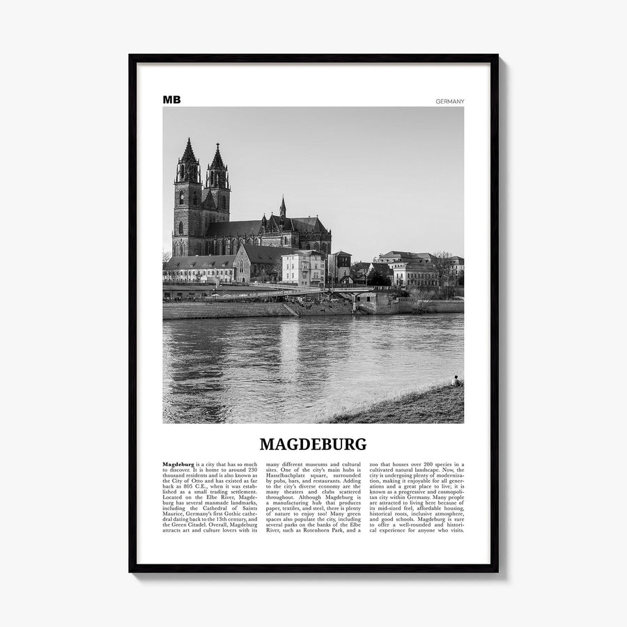 Magdeburg Newspaper Poster, framed poster mockup