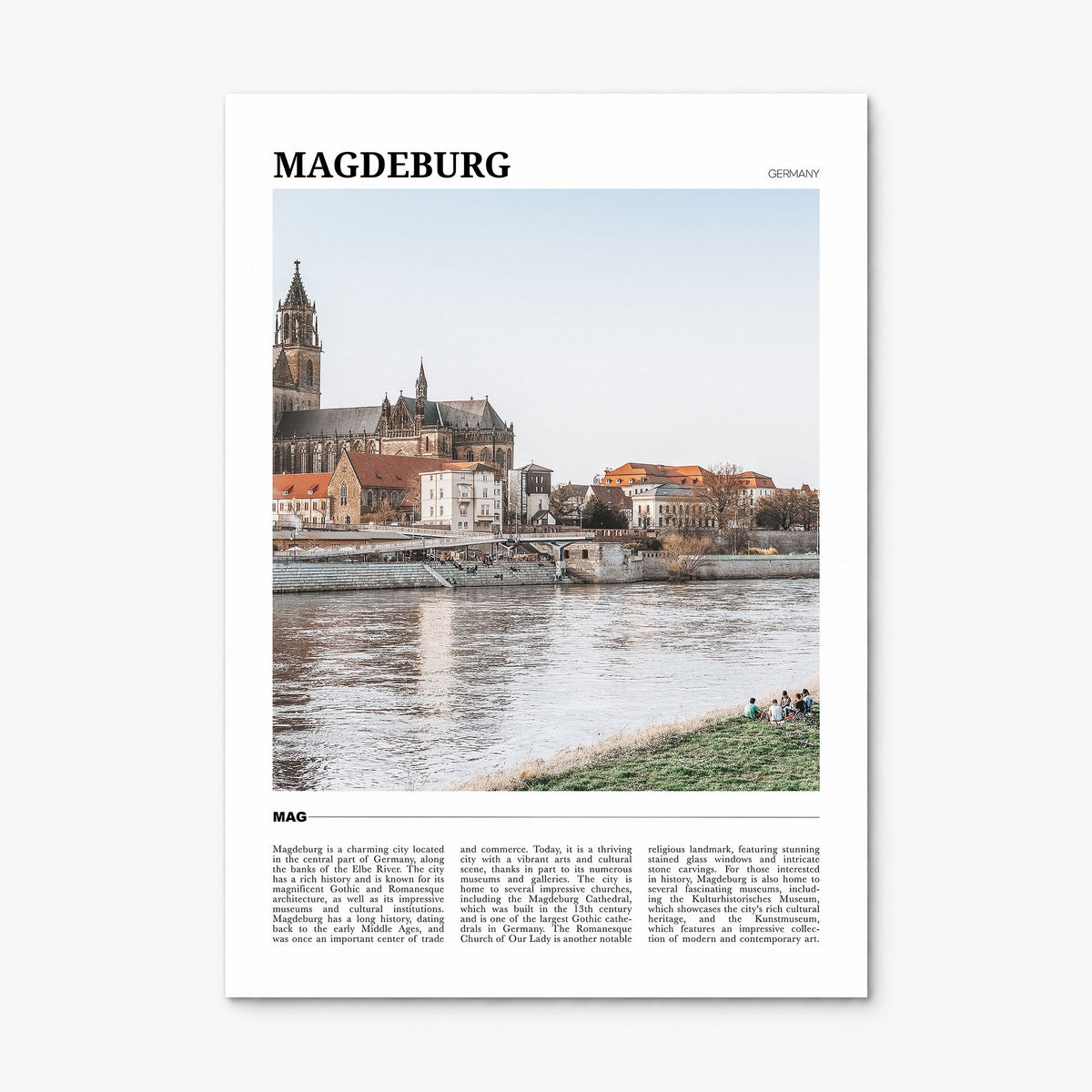 Magdeburg Travel No 2 Poster, print only (unframed)