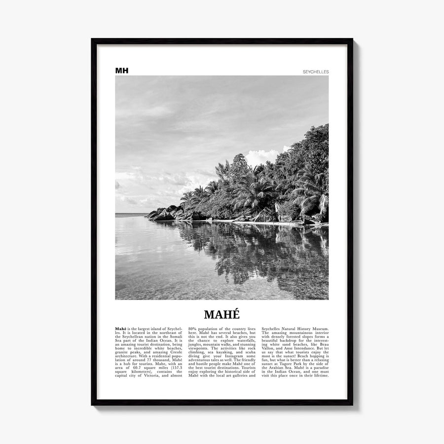 Mahé Newspaper Poster, framed poster mockup