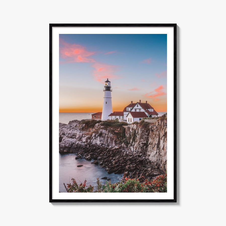 Maine no. 1 colorful photo poster of United States – vertical wall art, unframed print shown in interior mockup