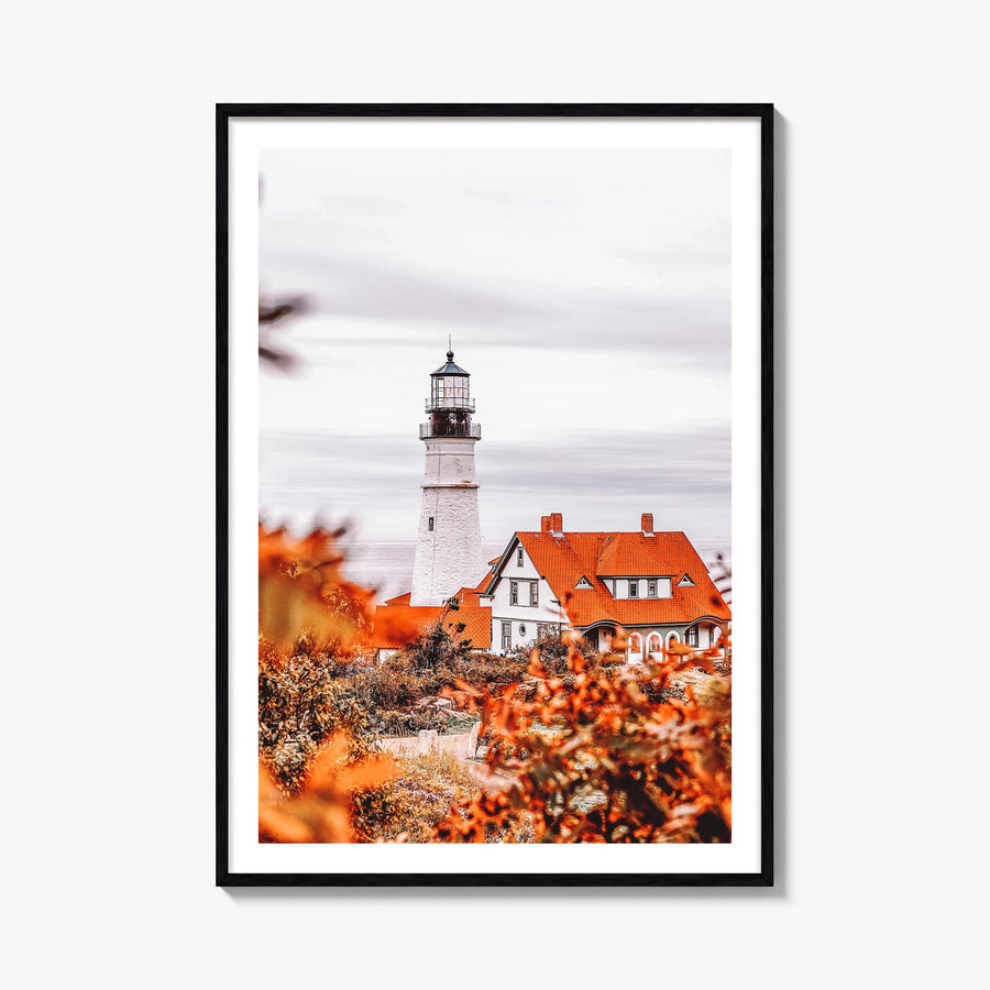 Maine no. 2 colorful photo poster of United States – vertical wall art, unframed print shown in interior mockup