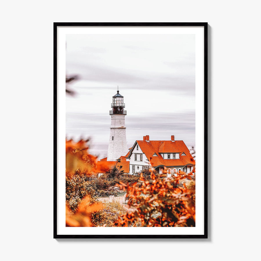 Maine Photo No 2 Poster, framed poster mockup, white border