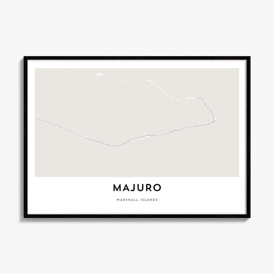 Majuro Map Poster, framed poster mockup
