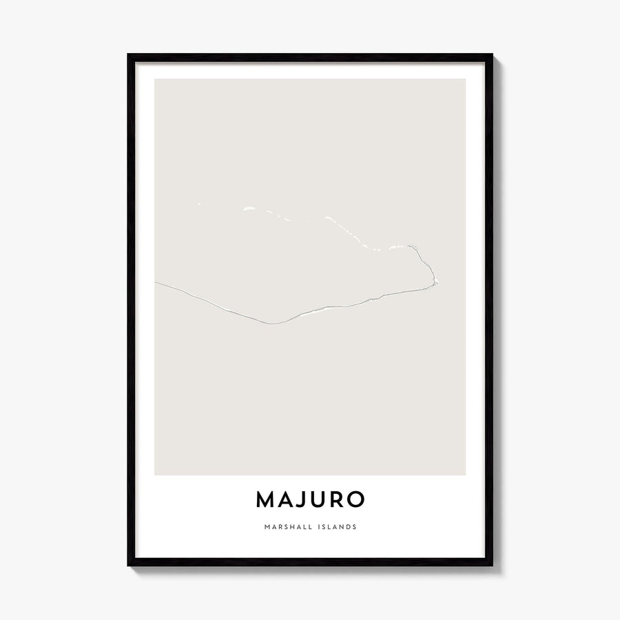 Majuro Map Poster, framed poster mockup
