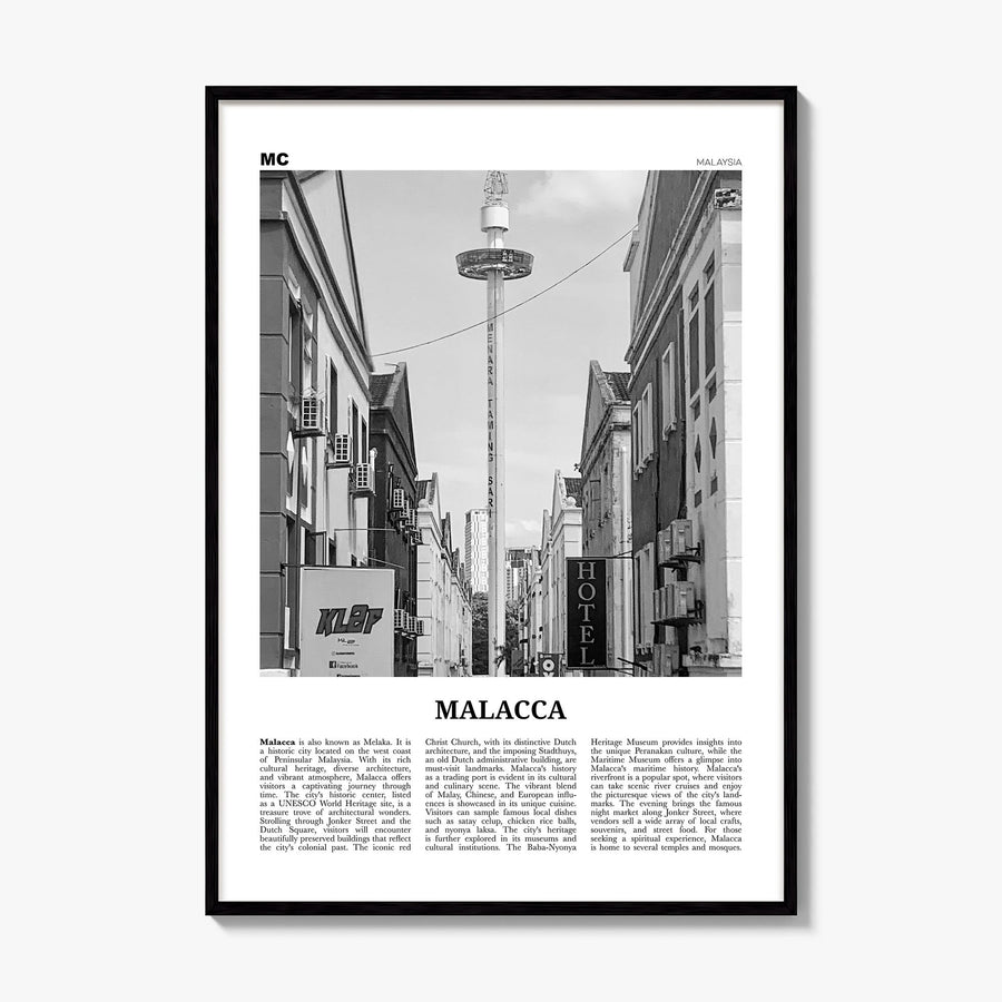 Malacca Newspaper Poster, framed poster mockup