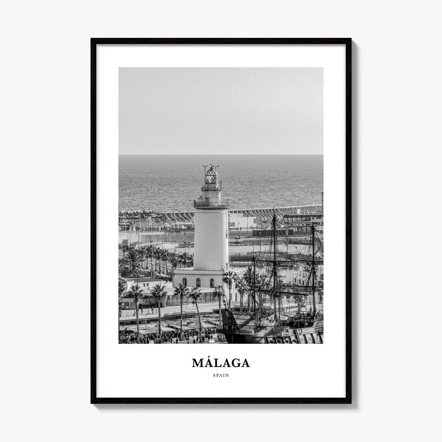 Málaga Classic No 2 Poster, framed poster mockup