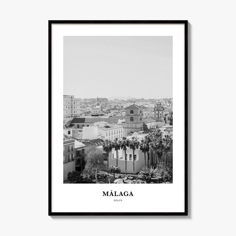 Málaga Classic No 3 Poster, framed poster mockup