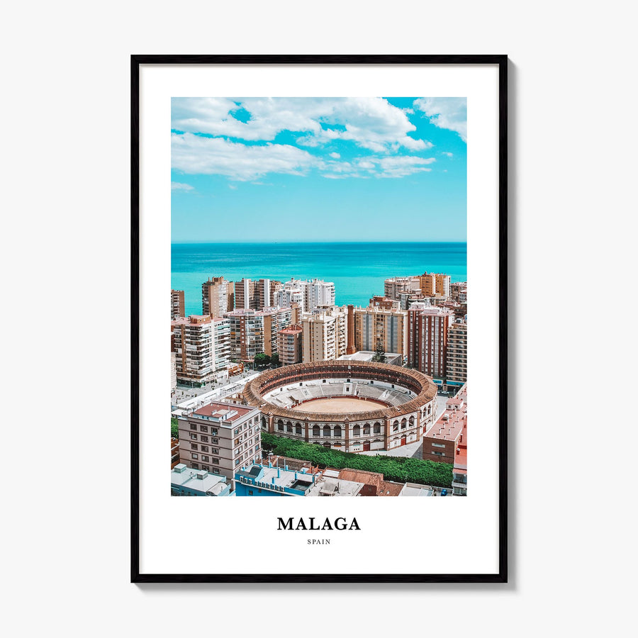 Málaga Classic Poster, framed poster mockup