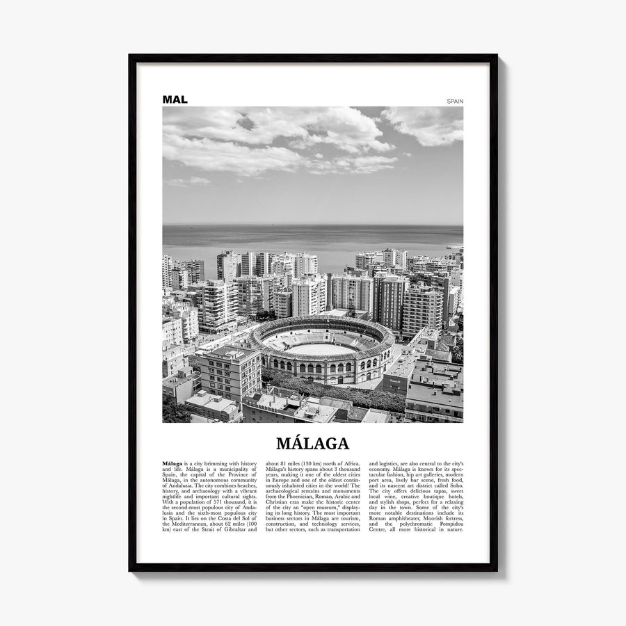 Málaga Newspaper No 1 Poster, framed poster mockup
