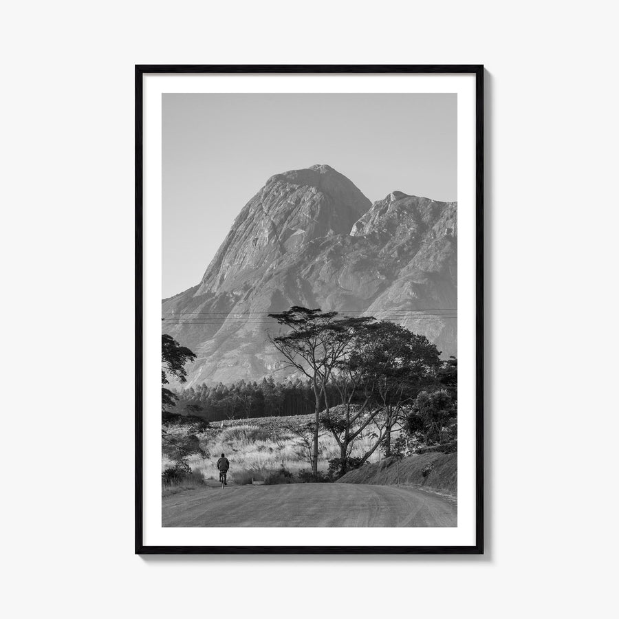 Malawi black & white photo poster of Africa – vertical wall art, unframed print shown in interior mockup