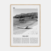 Malawi Poster Natural Wood / 8x12 in Nbourhood Travel B&W Poster