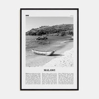 Malawi Poster Black Wood / 8x12 in Nbourhood Travel B&W Poster