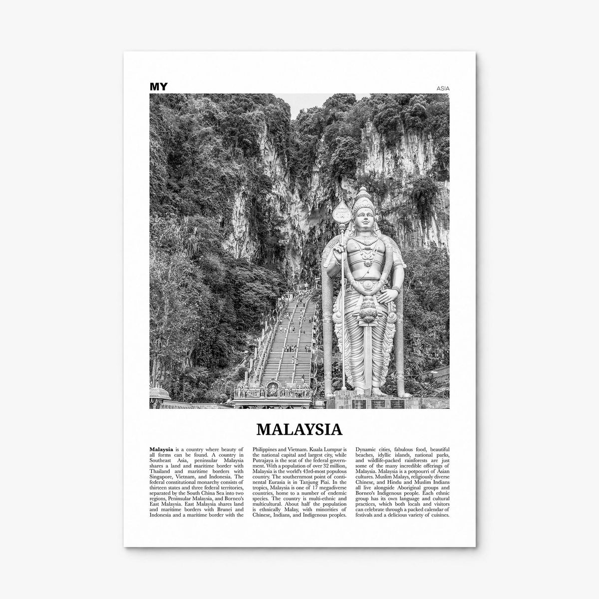 Malaysia Newspaper Poster, print only (unframed)