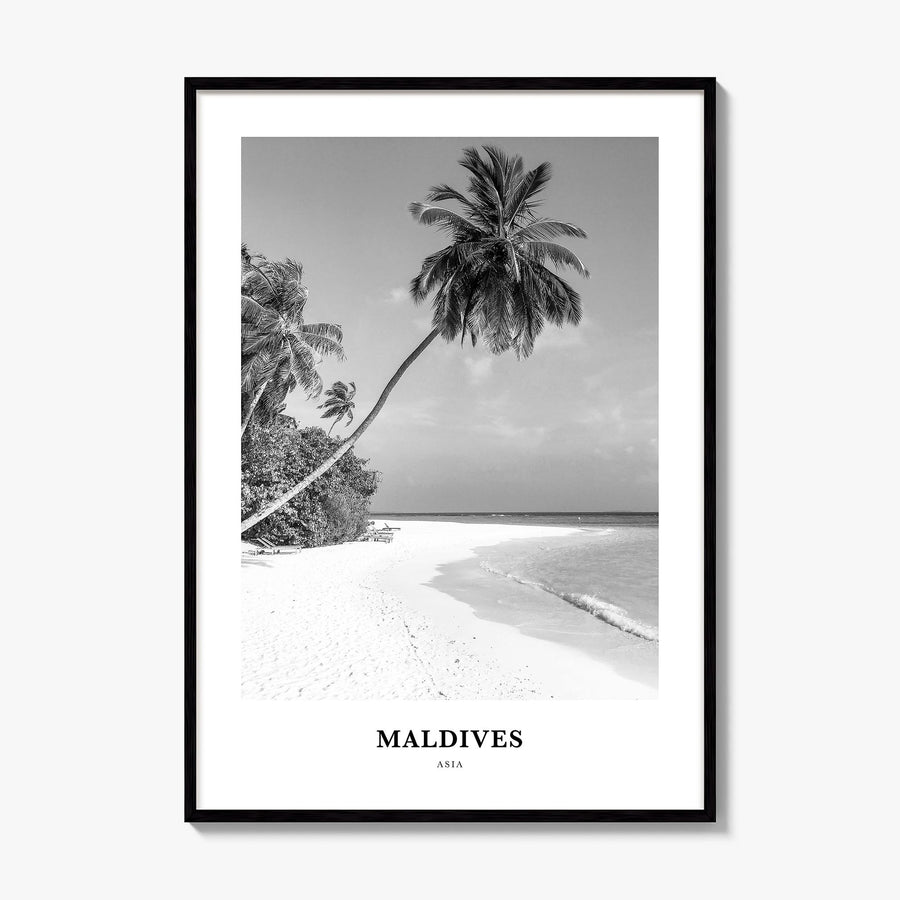 Maldives Classic No 1 Poster, framed poster mockup