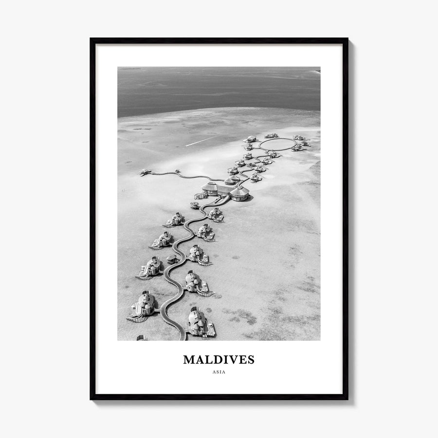 Maldives Classic No 2 Poster, framed poster mockup