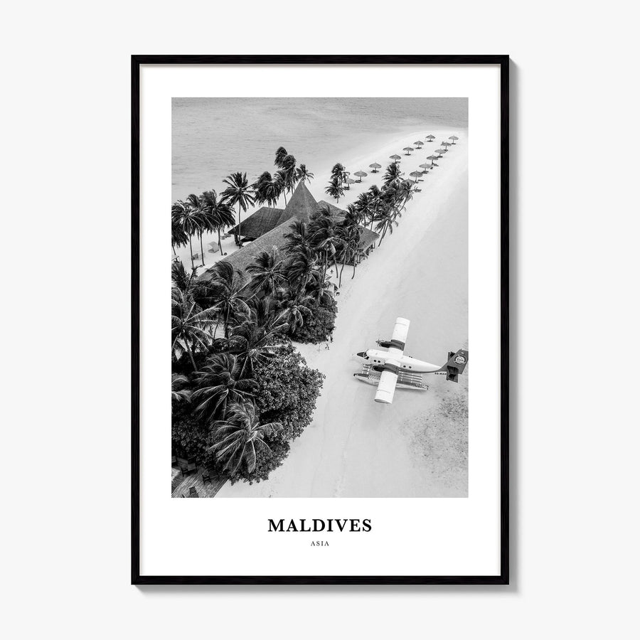 Maldives Classic No 3 Poster, framed poster mockup