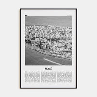 Malé Poster None / 8x12 in Nbourhood Travel B&W Poster