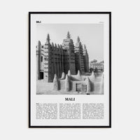 Mali Poster Black Wood / 8x12 in Nbourhood Travel B&W Poster