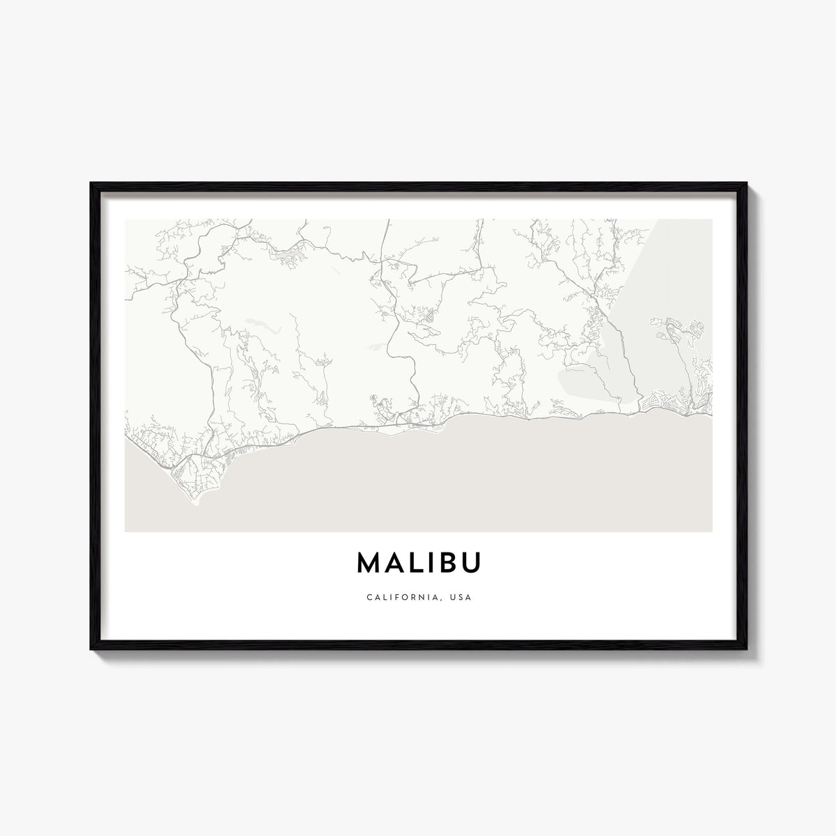 Malibu Map Poster