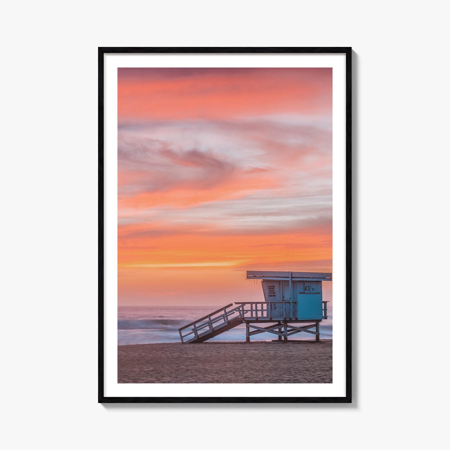 Malibu no. 4 colorful photo poster of California, USA – vertical wall art, unframed print shown in interior mockup