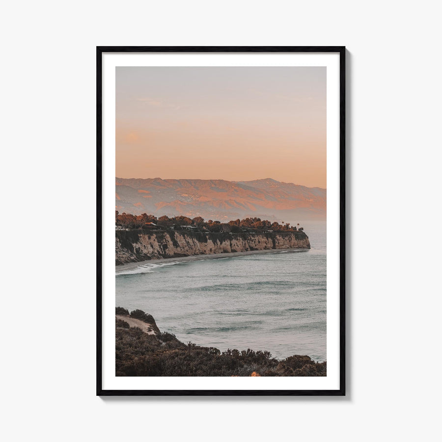 Malibu no. 5 colorful photo poster of California, USA – vertical wall art, unframed print shown in interior mockup