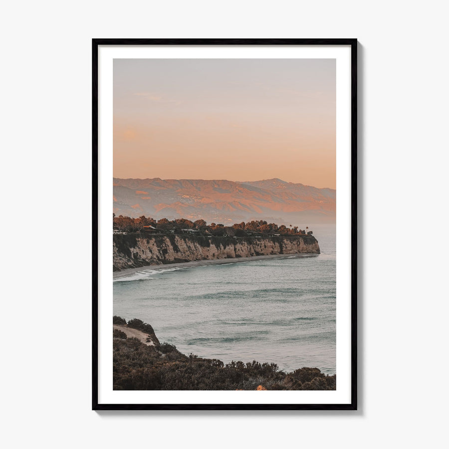 Malibu Photo No 5 Poster, framed poster mockup, white border