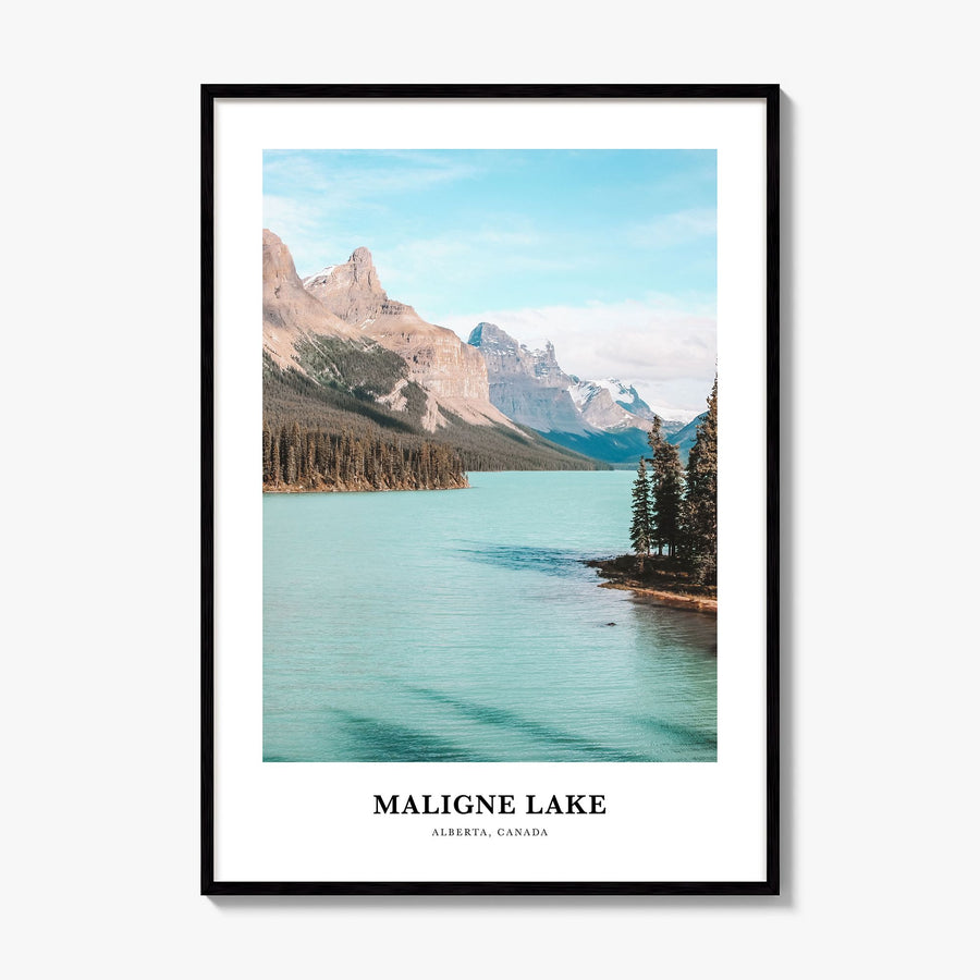 Maligne Lake Classic Poster, framed poster mockup