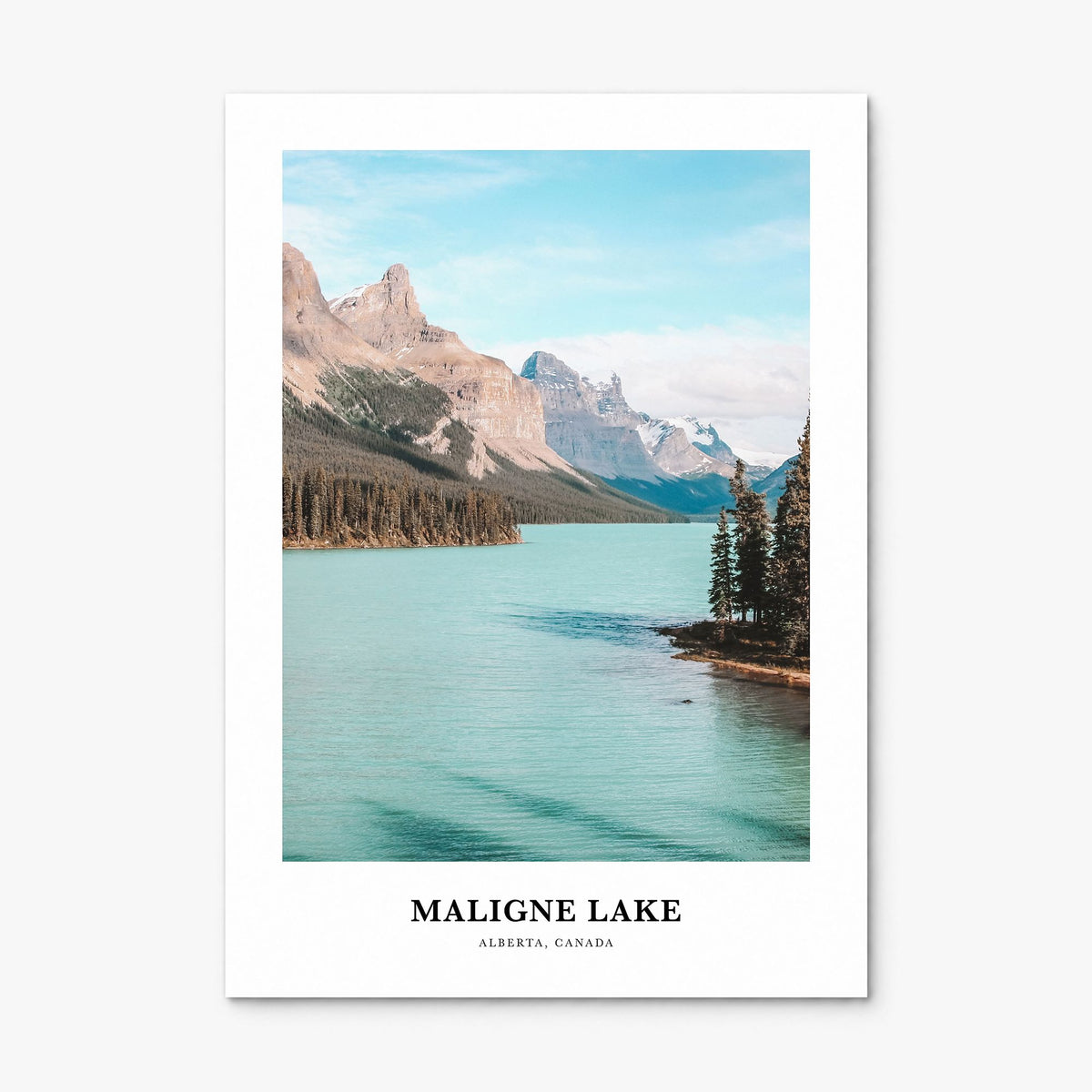 Maligne Lake Classic Poster, print only (unframed)