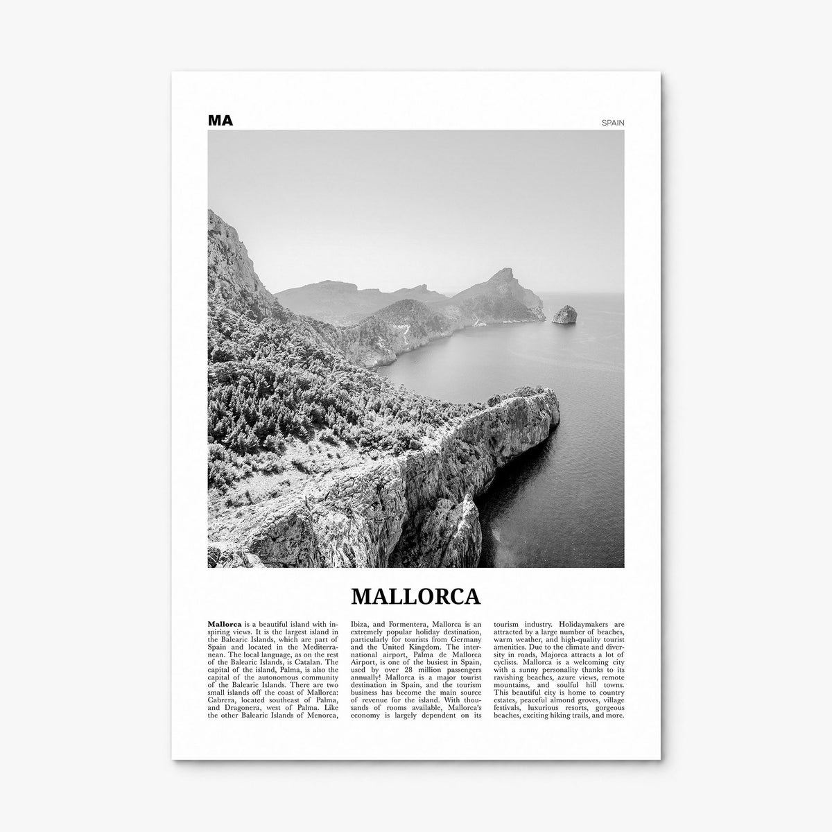 Mallorca Newspaper No 1 Poster, print only (unframed)