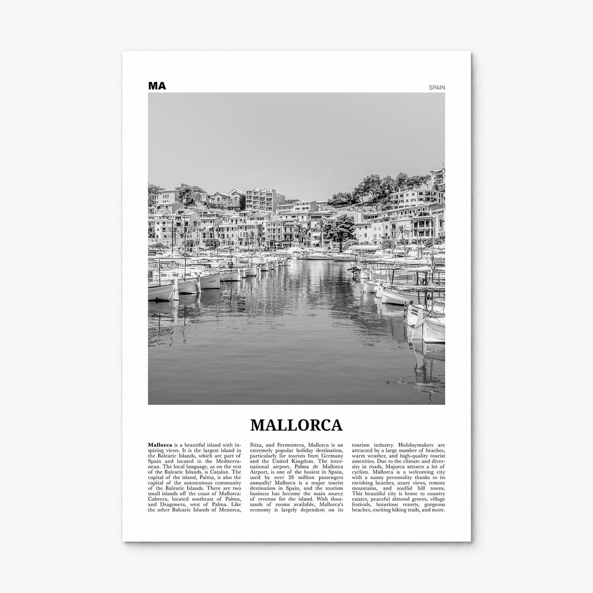 Mallorca Newspaper No 2 Poster, print only (unframed)