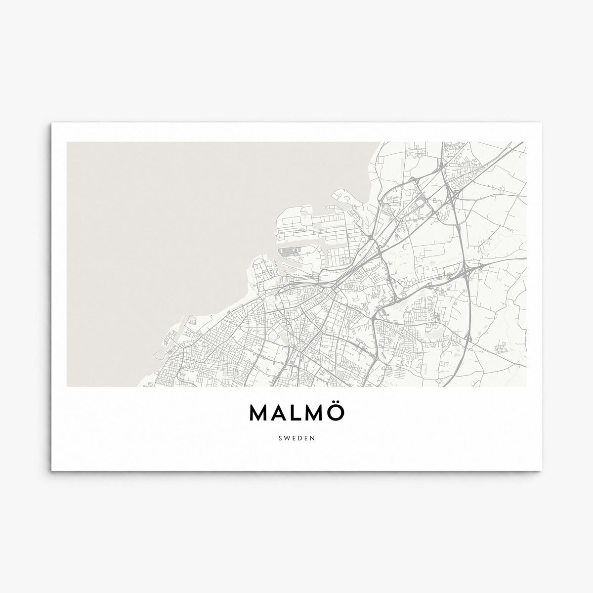 Malmö Map Poster, print only (unframed)