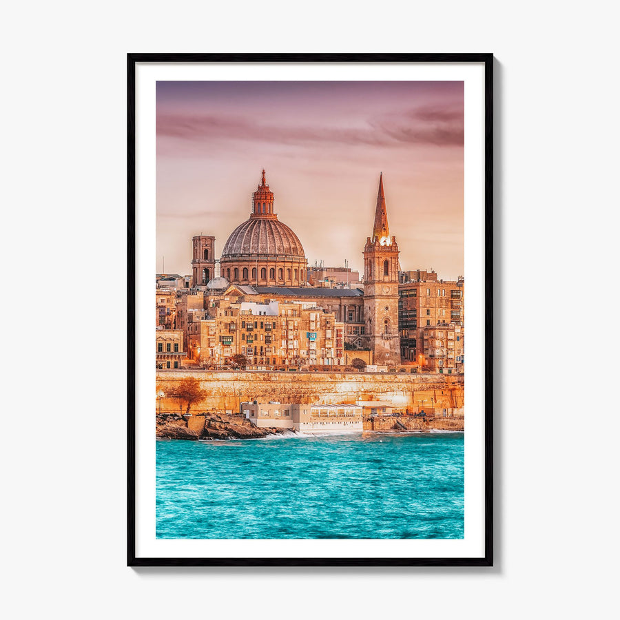 Malta Photo Poster, framed poster mockup, white border