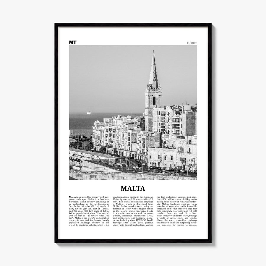 Malta Newspaper Poster, framed poster mockup