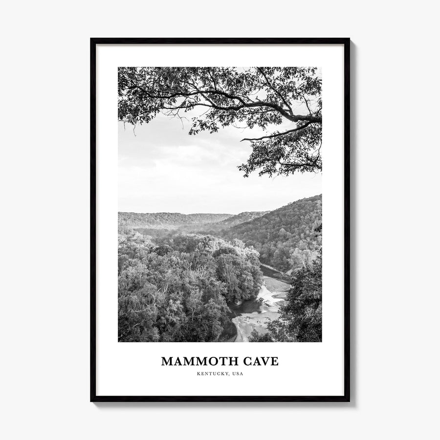 Mammoth Cave Classic Poster, framed poster mockup