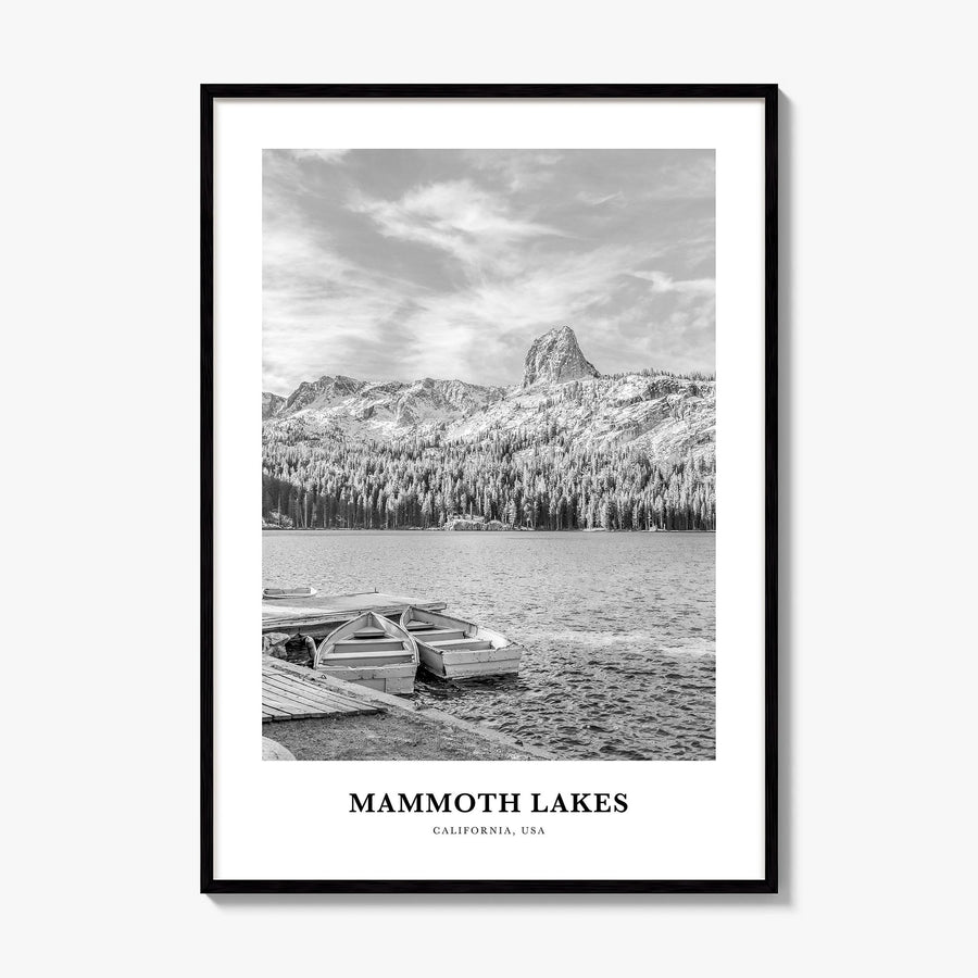 Mammoth Lakes Classic Poster, framed poster mockup