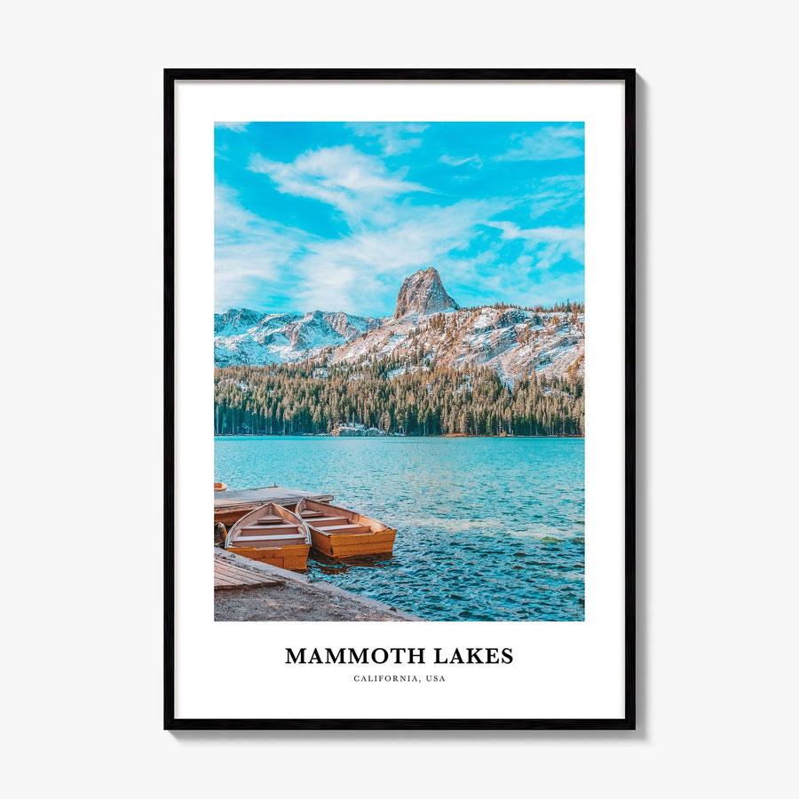 Mammoth Lakes Classic Poster, framed poster mockup