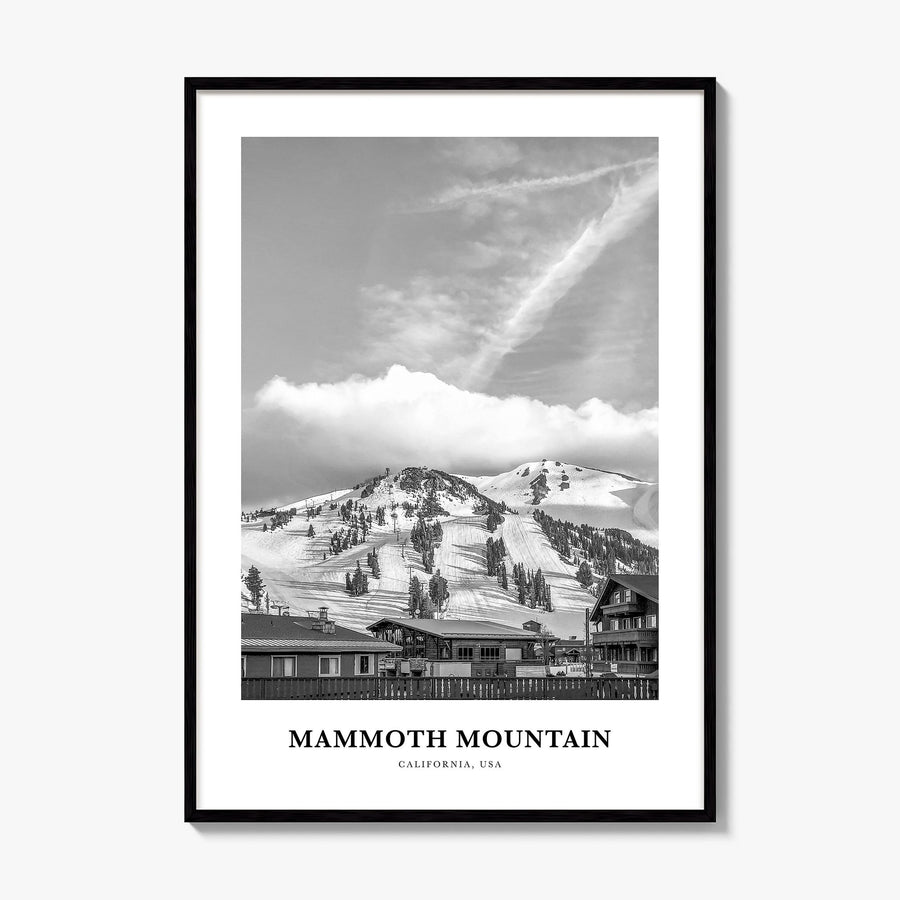 Mammoth Mountain Classic Poster, framed poster mockup