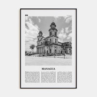 Managua Poster None / 8x12 in Nbourhood Travel B&W Poster