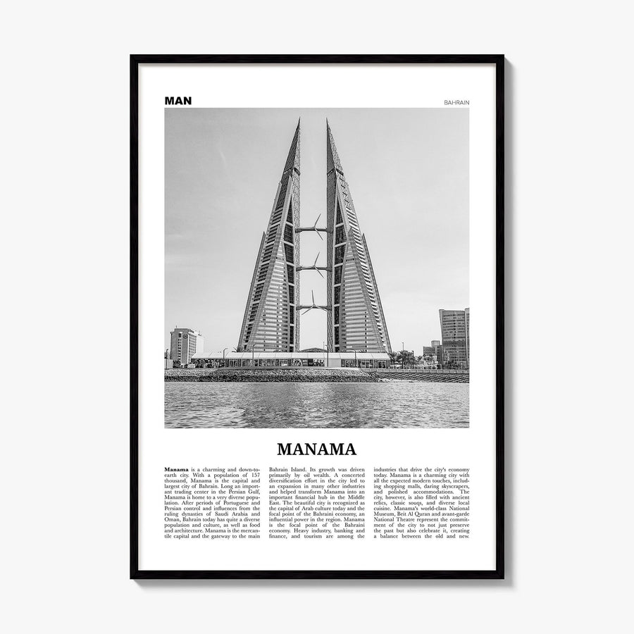 Manama Newspaper Poster, framed poster mockup