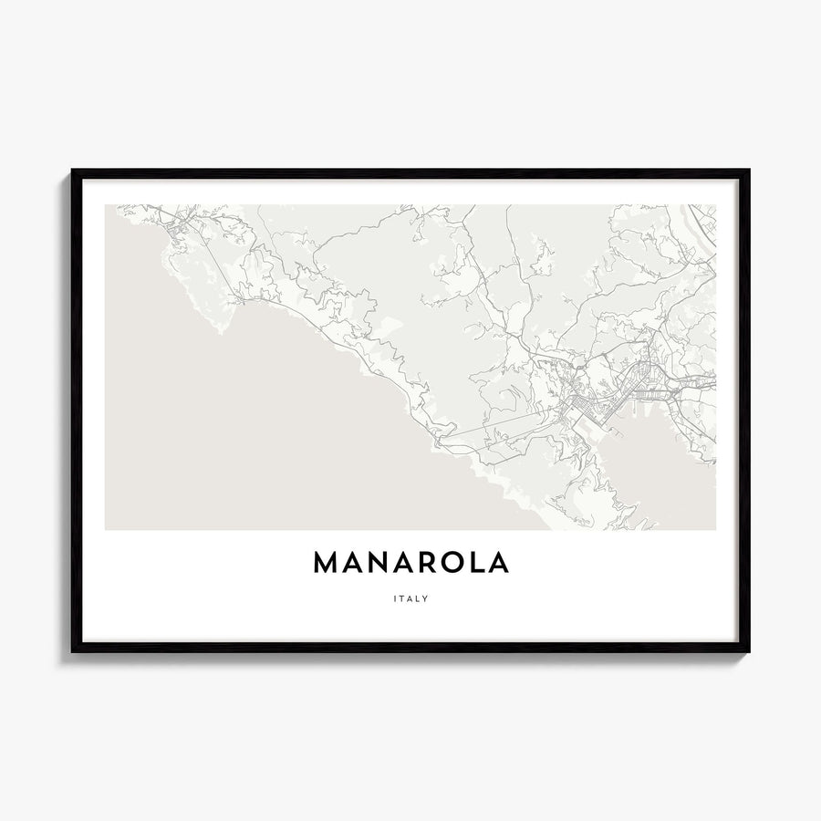Manarola Map Poster, framed poster mockup