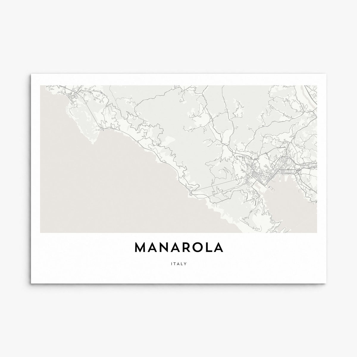 Manarola Map Poster, print only (unframed)