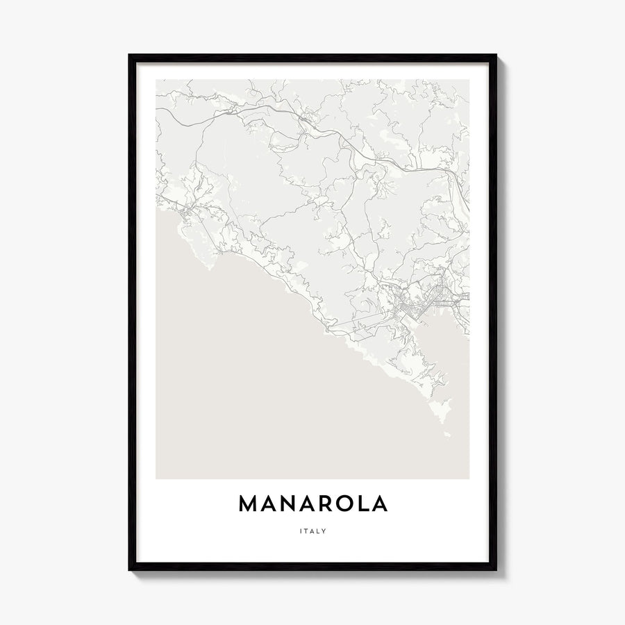 Manarola Map Poster, framed poster mockup