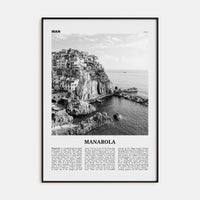 Manarola Poster None / 8x12 in Nbourhood Travel B&W Poster