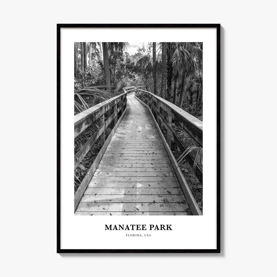 Manatee Park Classic Poster, framed poster mockup