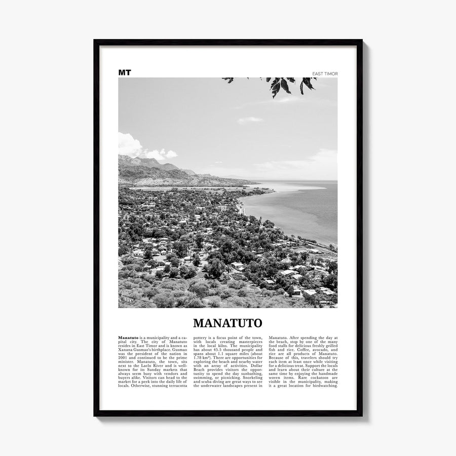 Manatuto Newspaper Poster, framed poster mockup