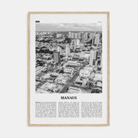 Manaus Poster Natural Wood / 8x12 in Nbourhood Travel B&W Poster