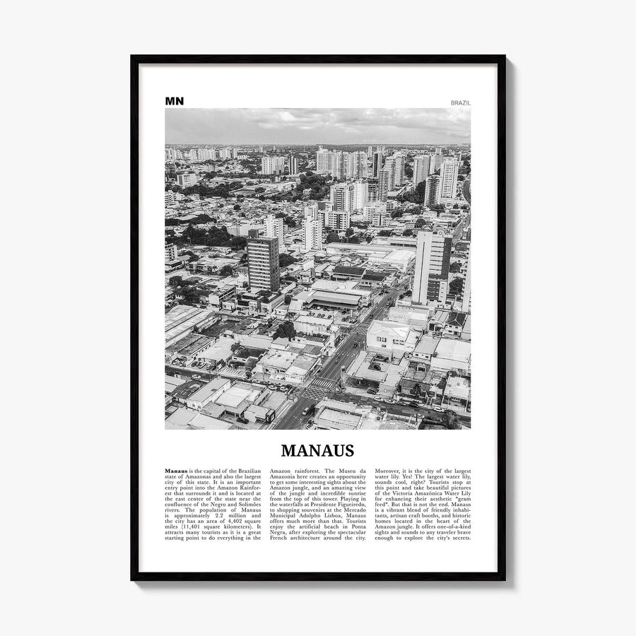 Manaus Newspaper Poster, framed poster mockup