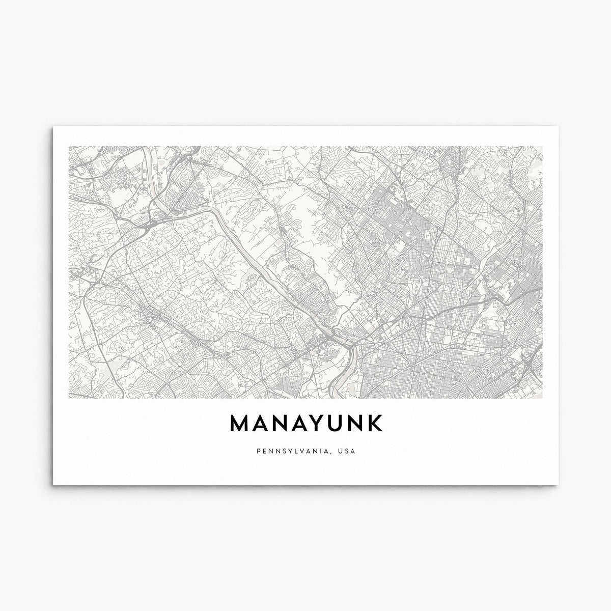 Manayunk Map Poster, print only (unframed)