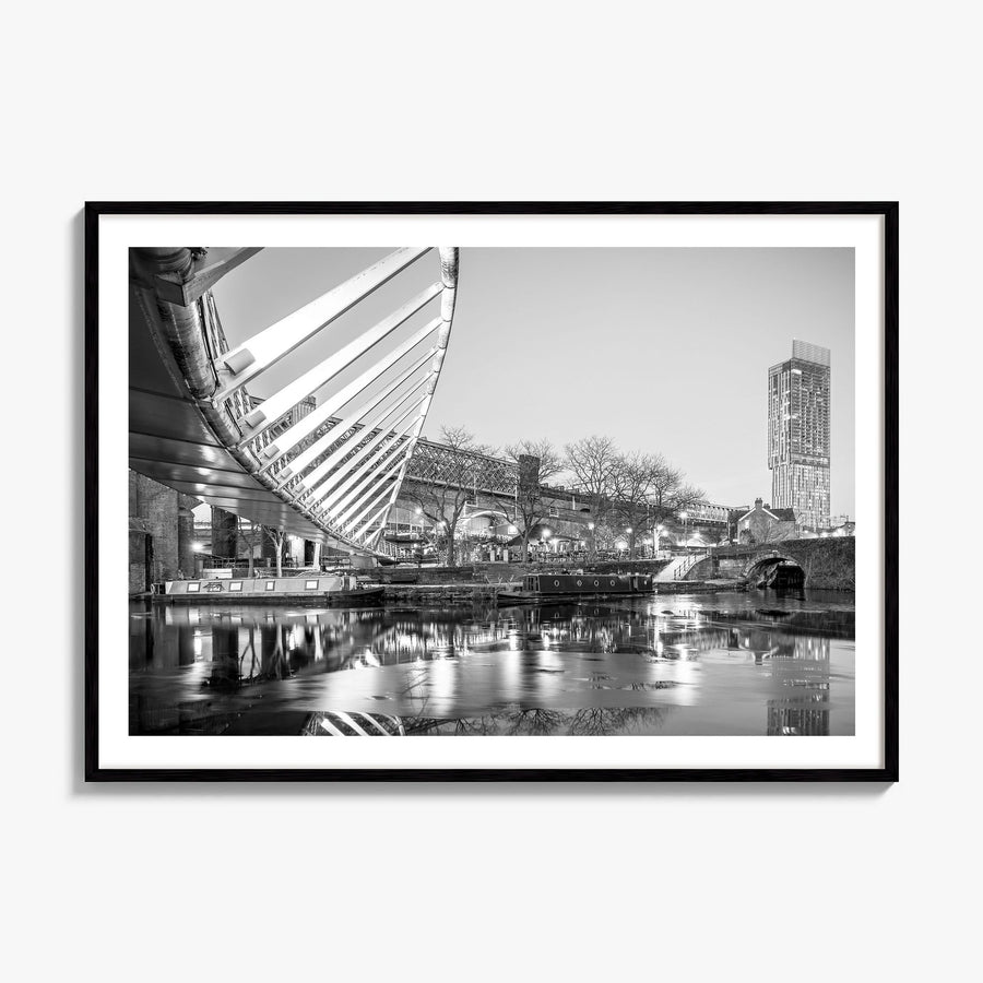 Manchester, England Photo Poster, framed poster mockup, white border