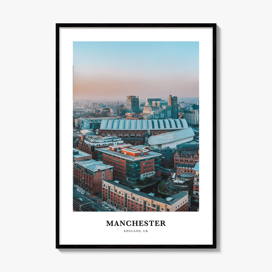 Manchester, England Classic Poster, framed poster mockup